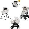 Inglesina Sistema modulare Aptica System Quattro - Opal Ivory con telaio Litio e seggiolino auto Darwin Infant Recline - 2025 - inglesina