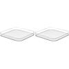SmartStore Coperchio quadrato, trasparente, per cucina, bagno, ufficio, dispensa, frigorifero, sicuro per alimenti e senza BPA, 20 x 20 x 2,5 cm (Confezione da 2)