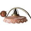 Petra Lux Applique rustica in ceramica con piatto cotto d.18 lavorato a mano con struttura nero-oro 1XE14 - 40101/20