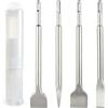 BATINO Set di punte per scalpello SDS Plus, 1 piatto, 1 a punta | Resistente per demolizione del calcestruzzo e rimozione della muratura, da utilizzare con martelli e trapani a percussione
