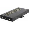StarTech.com Hub Seriale 8 Porte da USB a RS232/RS485/RS422 -Hub Convertitore industriale da USB 2.0 a DB9 - Protezione IP30 -