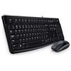 Logitech Desktop MK120 tastiera Mouse incluso USB QWERTZ Slovacco Nero