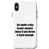 EW PEOPLE INTROVERTS UNITE AT HOME Funny Custodia per iPhone X/XS APPLE A DAY TIENE CHIUNQUE LONTANO LUNGHEZZA ABBASTANZA SUL RETRO