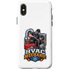 HVAC Mechanic Humor Designs Custodia per iPhone X/XS Divertente HVAC meccanico riscaldamento raffreddamento riparazione Tech
