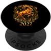 Happy 2027 Chinese Zodiac Lunar New Year Anno Di Capra 2027 Capodanno Cinese Pecora Zodiaco Cinese PopSockets PopGrip Adesivo