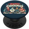 Christmas Season Divertente festa di Natale con polli in fattoria PopSockets PopGrip Adesivo