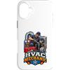 HVAC Mechanic Humor Designs Custodia per iPhone 16 Plus Divertente HVAC meccanico riscaldamento raffreddamento riparazione Tech