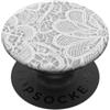 Lace Artful Visions White Lace Butterfly Floral Vintage Pattern Design PopSockets PopGrip Adesivo