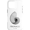 Delta12Designs Custodia per iPhone 16 Pro Fibonacci, nato 1170 - Nautilus Spiral Shell X-Ray