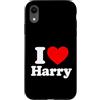 I Love Harry Fun Tees and Gifts Custodia per iPhone XR I Love Heart Harry Design for Men Women