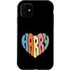 Retro Harry Heart Tees and Gifts Custodia per iPhone 11 Retro Harry Heart Design for Men Women Kids