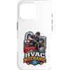 HVAC Mechanic Humor Designs Custodia per iPhone 16 Pro Divertente HVAC meccanico riscaldamento raffreddamento riparazione Tech