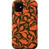 generic Custodia per iPhone 11 Arancione Oliva Boho Floral Graphic