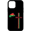 MASH MOSH Custodia per iPhone 12 mini Burkina Faso Mappa Silhouette Bandiera Strisce Burkinabe Pride