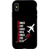 Departure Chapter Aviation Retirement Custodia per iPhone X/XS Ritirato 2028 Alfabeto fonetico Pilota di aeroplano Pensionamento
