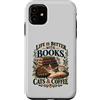 Feline, Books, Kahve Goods and Apparel b Custodia per iPhone 11 Essere è meglio con libri, amici felini e bevande al caffè