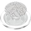 Lace Artful Visions Fern White Lace Floral Vintage Flower Pattern Design PopSockets PopGrip per MagSafe