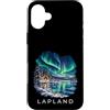 Nordic Skies Travel T-shirt Co. Custodia per iPhone 16 Plus Tour delle vacanze in Lapponia Aurora Borealis Crociera Souvenir Viaggio