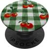 Green Red Checkerboard Tomatoes Grip Hol Green Red Checkerboard Tomatoes Watercolor PopSockets PopGrip Adesivo