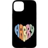 Retro Harry Heart Tees and Gifts Custodia per iPhone 15 Plus Retro Harry Heart Design for Men Women Kids
