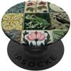 Vintage Tile Nature Floral Frog Grip Hol Vintage Tile Nature Floral Frog PopSockets PopGrip Adesivo