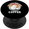 Vintage Chicken The World Needs More Cof Vintage Chicken Il mondo ha bisogno di più caffè Caffè retrò PopSockets PopGrip Adesivo