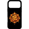 Mandala Time Custodia per iPhone 17 Pro Max Om Hindu Sacro Simbolo Arancio Lotus Mandala Meditazione Art