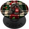 Bouvier des Flandres HiChristmas Bouvier des Flandres Natale Plaid amante dei cani PopSockets PopGrip Adesivo