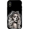 Clown Girl Payasa Chicano Chula Clothing Custodia per iPhone X/XS Payasa Clown Girl Bandana Ritratto Chicano Cholo Gangster