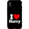 I Love Harry Fun Tees and Gifts Custodia per iPhone X/XS I Love Heart Harry Design for Men Women