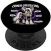 Crested Chinese Dog Lover Gifts Proprietario multilingue del cane streetwear cinese crestato PopSockets PopGrip Adesivo