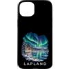 Nordic Skies Travel T-shirt Co. Custodia per iPhone 15 Plus Tour delle vacanze in Lapponia Aurora Borealis Crociera Souvenir Viaggio
