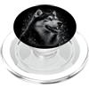 Majestic Sled Dog Cane Husky Siberiano Bianco e Nero PopSockets PopGrip per MagSafe