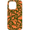 generic Custodia per iPhone 15 Pro Arancione Oliva Boho Floral Graphic