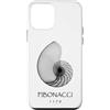 Delta12Designs Custodia per iPhone 12 mini Fibonacci, nato 1170 - Nautilus Spiral Shell X-Ray