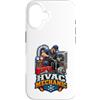 HVAC Mechanic Humor Designs Custodia per iPhone 16 Divertente HVAC meccanico riscaldamento raffreddamento riparazione Tech