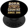Country Music Festival Merch With Cowboy Born Country Since 2019 Cappello da cowboy western con grafica per compleanno PopSockets PopGrip Adesivo