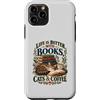 Feline, Books, Kahve Goods and Apparel b Custodia per iPhone 11 Pro Essere è meglio con libri, amici felini e bevande al caffè