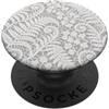 Lace Artful Visions Fern White Lace Floral Vintage Flower Pattern Design PopSockets PopGrip Adesivo