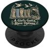 Hunting Lake Weekend Cane da caccia anatra e stivali stile di vita all'aperto per le donne PopSockets PopGrip Adesivo