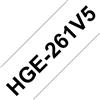 Brother HGE261V5 nastro per etichettatrice (HGE-261 LAMINATED TAPE 36MM - BLACK