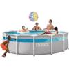 Intex Piscina fuori terra con struttura rotonda intex clearview premium grigio chiaro 427x427x107 cm - cod. 26722nd