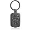 AIWENXI Animale domestico cremazione gioielli lupo poker urna collane per cenere in acciaio inox ricordo Memorial Pet Cenere Ciondolo gioielli per uomini e donne