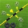 Generic Trainer Riflessi Portiere, Deflettore Rimbalzo Calcio 2,5m/4m | Deflettore Calcio a Linea Singola con 2 Sacche d'Acqua e Picchetti per Esercizi di Riflessi e Agilità