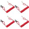 Yardwe 4 Pezzi Cordino di Sicurezza per Motore Barca Clip a Sgancio Rapido | Bracciale Tpu Rosso, Compatibile Diversi Fuoribordo, per Motoscafi e Mezzi D'acqua Personali