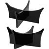 SAFIGLE 2 Pezzi Supporto Espositivo per Palloni in Acrilico Nero, Raffinato | Design Trasparente, Base Ispessita, Facile da Montare e Mantenere, per Tennis e Pallavolo, da Tavolo