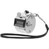 FRCOLOR Contatore Manuale Metallico a 4 Cifre con Laccetto e Reset | Display Grande, Pulsante Ergonomico, Contapassi Portatile per Eventi, Pesca, Golf e Controllo Ingressi