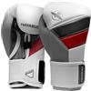 Hayabusa T3 Guantoni da Boxe per Polsi e Nocche Splintati Unisex, Chiusura Dual-X con Gancio e Anello, Imbottitura Nocche in Schiuma a 5 Strati - Bianco/Rosso, 10oz
