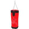 Toyvian Sacco da Boxe Vuoto Rinforzato Rosso Catena in Ferro | Tela e PU Resistenti All'usura, Chiusura di Sicurezza, per Palestra, Kickboxing e Riempimento