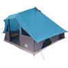 Generic Tenda Tipi 8 Persone Blu Taffettà, 1 Palo 258 cm, 2 Pali 188 cm